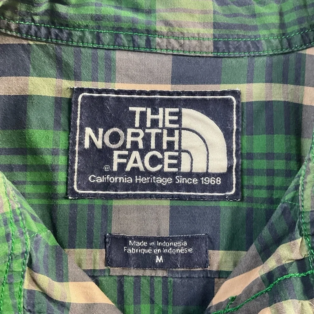 The North Face Men's Shirt Size Medium Green S/S Plaid California Heritage
